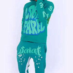 Conjunto de chándal para hombre, Sudadera con capucha y cremallera de dos piezas y pantalones para correr, ropa de gimnasio, ropa deportiva, traje de entrenamiento atlético, traje informal - Product Image 6