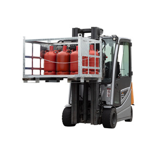 Steel gas cylinder pallet, hot-dip galvanized, for 12 gas cylinders with max. 300 mm - Product Image 3