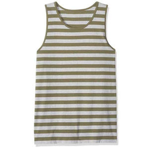 OEM personnalisé 2025 grande taille hommes coton Gym débardeurs respirant tricoté Fitness musculation entraînement Singlet rayé conception - Product Image 4