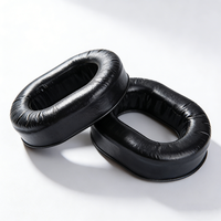 Coussinets d'oreille en silicone noir robustes et confortables pour casque d'aviation, accessoire étanche pour pilotes