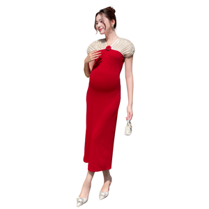 Vestido de Maternidad de Verano de Alta Calidad con Mangas Cortas, Tela Antiencogimiento y Absorbente de Sudor, Suave y Cómodo, ODM V1209 Vietnam - Product Image 1