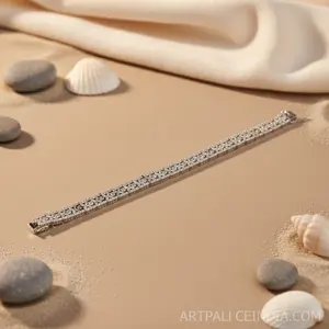 Pulsera de Plata 925 con Cuentas de Circonio para Mujer, Regalo Moderno y Joyería para Aniversario de Bodas - Product Image 2