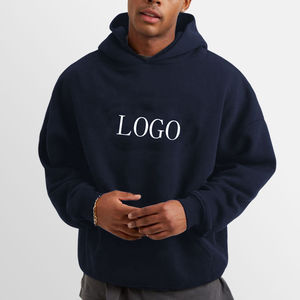 Wholesale 100% Cotton <b>Fleece</b> Heavyweight <b>Hoodies</b> for <b>Men</b> Custom Embroidered <b>Oversized</b> <b>Men's</b> Winter Blank <b>Hoodies</b> - Product Image 4