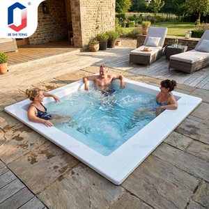 Piscine de récupération en fibre de verre pour spa extérieur avec système de filtration et de chauffage - Product Image 2