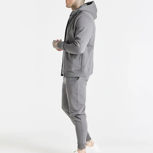 Sudadera con capucha de algodón unisex, conjunto de chándal personalizado con logotipo para hombre, pantalones de correr de lana de talla XL para invierno - Product Image 4