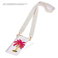 Bolsos para teléfono móvil multifuncionales con cierre de cremallera y diseño moderno, bordados, hechos a mano con cuentas, para chicas, ideales para Eid.