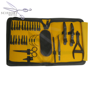 Premium <b>Hair</b> <b>Extension</b> <b>Tools</b> Kit Black Matt Powder Coating color <b>Hair</b> Care & Styling <b>Tools</b> Surgical Grade Sustainable <b>Tools</b> kit - Product Image 1