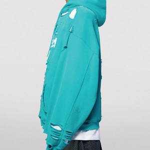 Pulls d'hiver pour hommes, sweats à capuche délavés, 100% coton, uni, décontracté, grande taille, respirant, écologique - Product Image 6