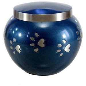 Urnes de crémation Odyssey blanches couvercle d'empreinte de patte facile Portable urne de cendres d'animal familier fournitures funéraires en métal chat chien cendres souvenir urne de crémation - Product Image 6