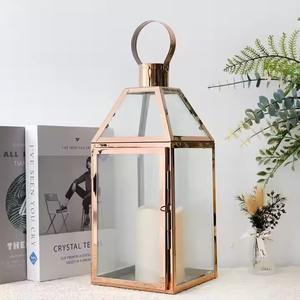 Iron <b>Lantern</b> Rustic Decorative <b>Candle</b> Holder Vintage Style Metal Lighting Accent for Indoor <b>Outdoor</b> Garden and Home Decor - Product Image 6