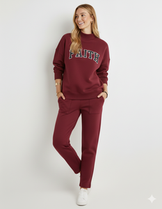 Sweat-shirts à col montant décontractés en polyester/coton mélangé, couleur unie, écologiques, pour femmes, automne/hiver, avec logo personnalisé sur le devant - Product Image 1