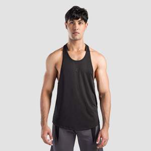 เสื้อกล้ามมีฮู้ด GA Ultimate Muscle Gym Vest สำหรับผู้ชาย ไซส์ XL ผ้าโพลีเอสเตอร์และสแปนเด็กซ์ สีดำล้วน - Product Image 1