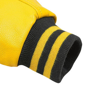 Venta al por mayor de chaquetas con logotipo de diseñador personalizado, chaqueta de béisbol informal, abrigo con letras, chaquetas universitarias unisex de algodón y poliéster - Product Image 5