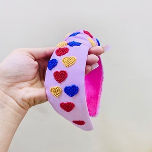 Nouveau 2025 Valentine Bandeau Collection À La Mode Indien Travail Manuel Perlé Noeud Bandeau Strass Paille Perlé Cheveux Accessoire - Product Image 6