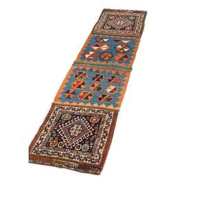 Kiaan Blue Paem-1018 Hand Knotted Wool Rug Geometric Oriental Design <b>Washable</b> Modern for Home Prayer Floor Woven Cotton-Jaipur - Product Image 2