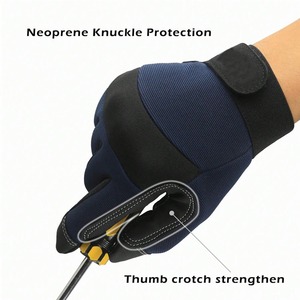 Custom Tactical Cotton/Polyester/Spandex Work <b>Gloves</b> Full <b>Finger</b> Wrist Length Lightweight Multifunctional Durable <b>Gloves</b> - Product Image 5
