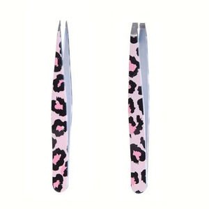 แหนบถอนขนคิ้วลายเสือดาว คุณภาพสูง ผลิตจากสแตนเลส น้ำหนักเบา เป็นมิตรกับสิ่งแวดล้อม ใช้สำหรับกำจัดขนบนใบหน้าอย่างแม่นยำ - Product Image 1