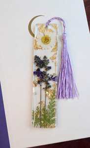 Marcapáginas y Bolígrafo de Resina con Flores Secas Hechos a Mano, Diseño Art Deco Brillante Personalizado, Forma Redonda, Regalo para Estudiantes y Maestros - Product Image 5