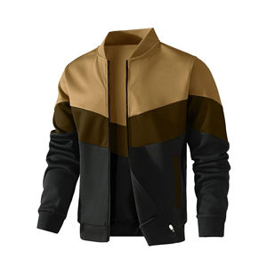Chaqueta de bombardero de satén ligera personalizada OEM para hombre chaqueta de invierno transpirable con cuello levantado bordado Vintage con MOQ bajo - Product Image 1