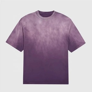 Design OEM personnalisé vêtement usine poids lourd décoloration soleil T-shirt hommes vêtements T-shirt décontracté personnalisable délavé - Product Image 2