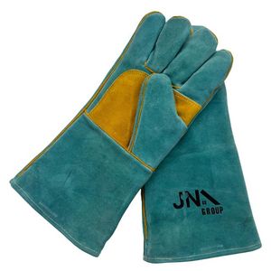 Gants de soudage en cuir fendu de vache pour la sécurité Construction de travaux industriels F BBQ Protection contre la chaleur Gants de soudage robustes - Product Image 1