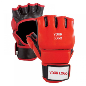 El mejor equipo de lucha, guantes MMA hechos a medida a la venta, guantes MMA de entrenamiento de cuero de vaca y PU negro de alta calidad - Product Image 1