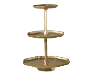 Soporte para servir pasteles de latón personalizable ecológico de aspecto tradicional - Product Image 2