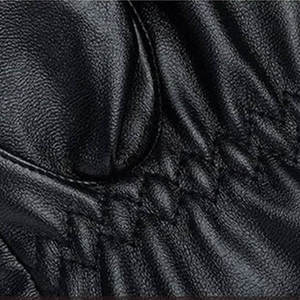 Gants en cuir véritable pour femmes Design d'hiver élégant Gants de robe noire chaude de haute qualité du Pakistan - Product Image 4