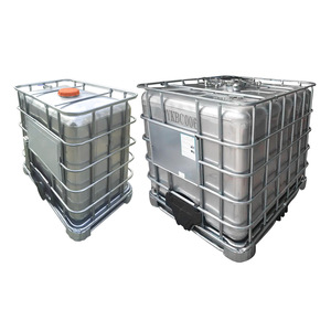 1000 л из нержавеющей стали IBC Tote SUS304 SUS316L Штабелируемый бак с днищем Дроссельный клапан для вилочного погрузчика - Product Image 4