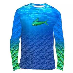 Fabricante de Camisetas de Pesca para Hombre con Logotipo OEM ODM, Tela Elástica de Secado Rápido, Absorbe la Humedad, Protección UV - Product Image 2