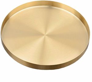 Bandeja de servicio redonda de aluminio, uso multiusos, diseño moderno, restaurante, decoración de comedor para el hogar, plato de mesa, bandeja de Metal para hornear - Product Image 5
