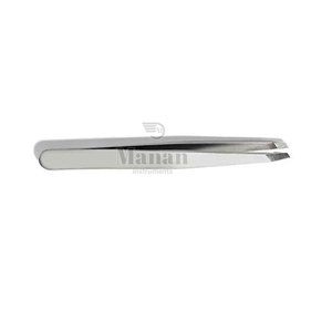 MANAN INSTRUMENTS MI-ET-704 Pinzas para Cejas de Acero Inoxidable con Punta Inclinada, Herramienta de Depilación de Precisión Reutilizable, Diseño Moderno - Product Image 6