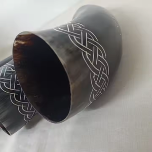 เขาสัตว์สำหรับดื่มเครื่องดื่มแบบวิกิ้ง สไตล์โบราณ งานฝีมือประณีต ทนทาน ผลิตตามสั่ง สำหรับผู้จำหน่ายเครื่องดื่มมีด - Product Image 3