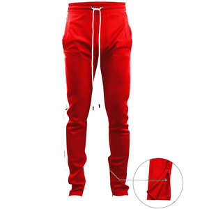 Pantalon de jogging décontracté pour homme avec bande latérale de couleur personnalisée, respirant, séchage rapide, écologique, en toile de poids moyen, brodé, pour l'entraînement - Product Image 4