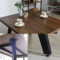 Ensemble de table et chaises de salle à manger en bois, métal et MDF, hauteur réglable, 4 à 8 places, pour cuisine et salle à manger