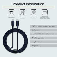 Cable USB Tipo-C 2 en 1 para Carga y Transferencia de Datos, 480 Mbps, Carga Rápida, Certificado MFI, Compatible con Teléfonos y Laptops, en Silicona, Hecho en China