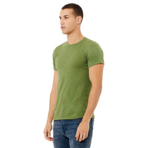 Camiseta CVC unisex verde brezo: 52% algodón peinado Airlume, 48% mezcla de poliéster - Product Image 2