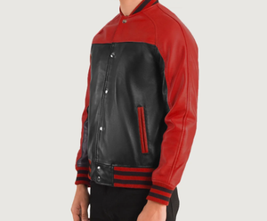 Chaqueta universitaria de cuero auténtico Letterman para hombre de la mejor calidad con logotipos bordados, chaqueta de tela de nueva condición - Product Image 2