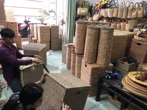 Paniers en jacinthe d'eau standard pour l'exportation Stockage artisanal du Vietnam Paniers en jacinthe d'eau standard pour l'exportation parfaits pour la vente au détail - Product Image 2