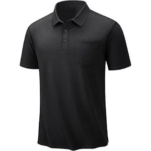 Camiseta de Hombre de Punto Sólido con Cuello Redondo, 100% Algodón, 210 GSM, Manga Corta, Transpirable, Ligera, Informal, con Cuello Pique, Personalizable - Product Image 1