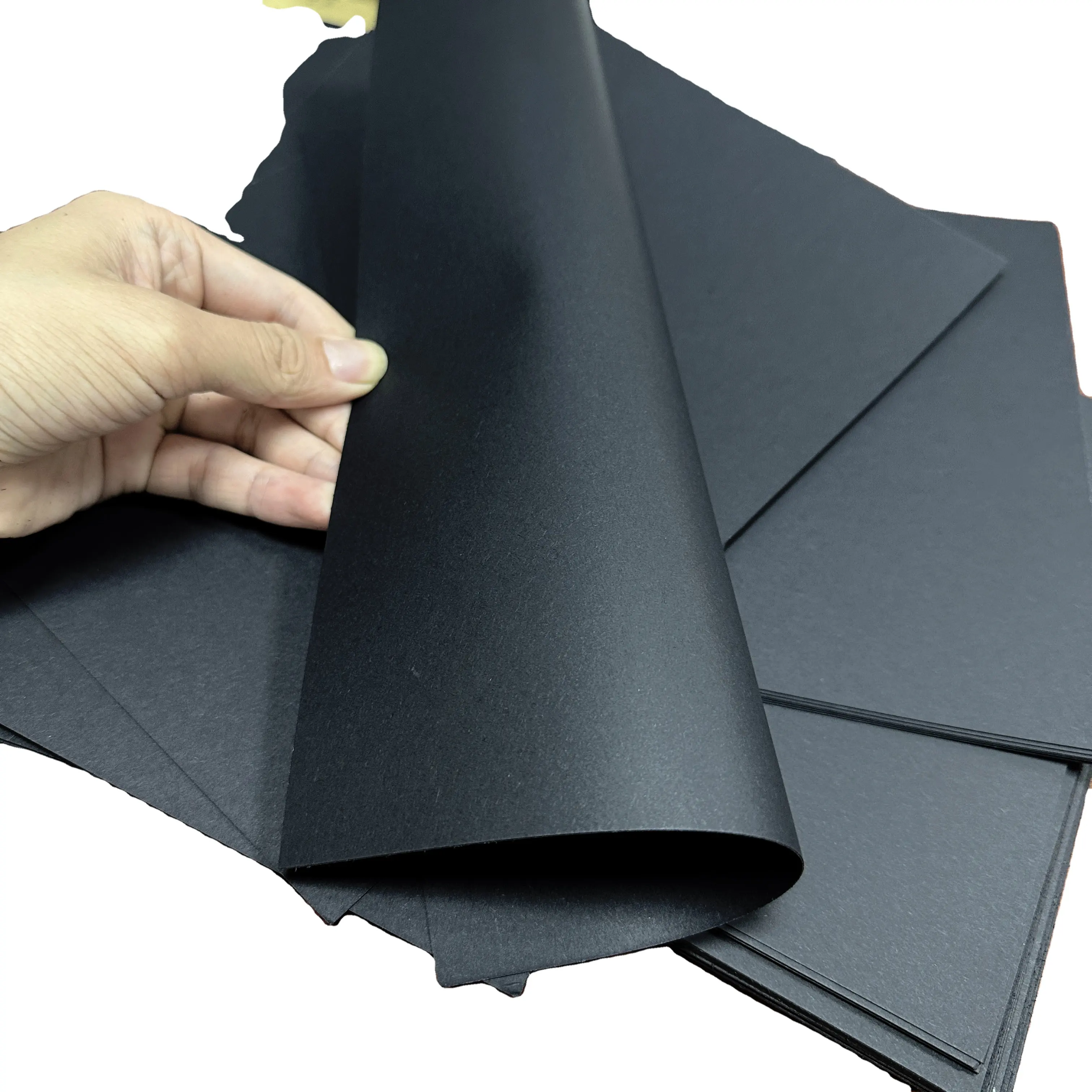 Toptan ucuz fiyat siyah karton 250-400gsm sunta jet siyah levha ücretsiz örnekleri ream ambalaj kutusu için