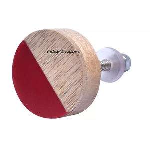 Perilla redonda de madera y resina para cocina, dormitorio, baño, muebles de Hotel y accesorios para puertas - Product Image 3