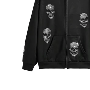 Nuevo 2025 diseño Premium sudaderas con capucha para hombres transpirable personalizado básico Rhinestone sudaderas con capucha hombres para la venta - Product Image 4