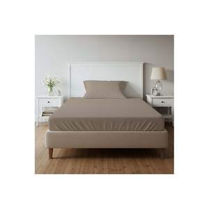 Parure de lit simple en polyester 100x200cm, douce et résistante, 3 pièces pour usage domestique : drap-housse et 2 taies d'oreiller, style simple, motif uni - Product Image 4