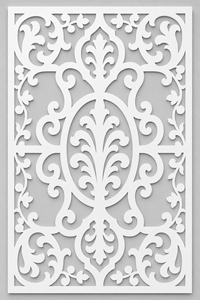 Decorative CNC Cut PVC Privacy Screen Room Divider Panel Vintage Ornament 600 x 1000 mm Made in Germany - Product Image 2