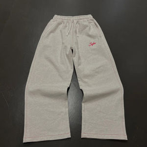 OEM Custom Heavyweight Cotton Acid Wash Embroidery <b>Hoodie</b> and Sweatpants Set <b>Plain</b> Blank Vintage Sweatsuits Tracksuits for Men - Product Image 3