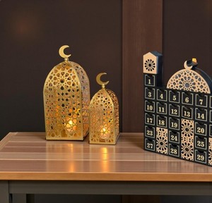Black Finish Metal <b>Moroccan</b> <b>Lantern</b> with Intricate Cutwork Soft Candle Glow Compact Design for Festive Home Decor and Gifting - Product Image 6