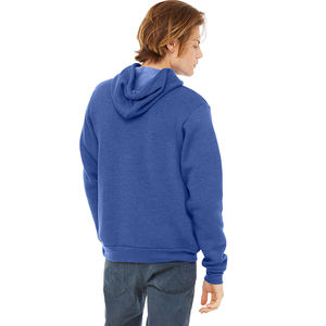 Sweat à capuche en molleton de couleur unie pour hommes en gros pour l'hiver Logo personnalisé et conception d'impression de broderie - Product Image 3