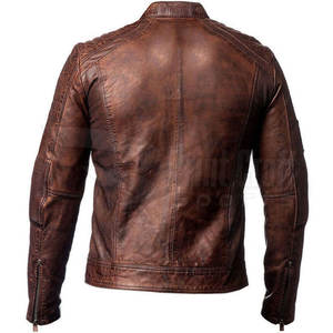 แจ็คเก็ตหนังผู้ชายงานหนัก ผลิตในปากีสถาน ออกแบบเองได้ แจ็คเก็ตหนังผู้ชายสำหรับฤดูหนาว - Product Image 6