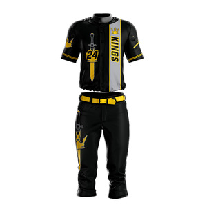 ชุดเบสบอลสำหรับผู้ชายเสื้อทีมและกางเกงพิมพ์ซับลิเมชันชุดออกกำลังกายระบายอากาศ - Product Image 2